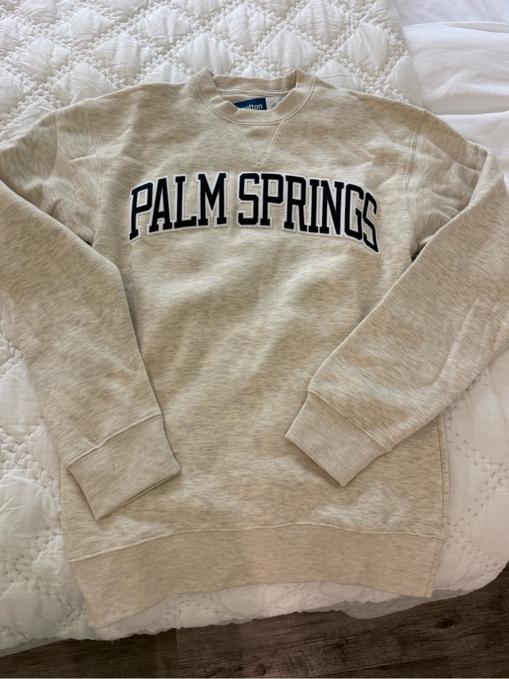 Palm Springs Crewneck Sweatshirt - Beige NWT
